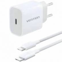 CARGADOR DE PARED VENTION G16W0-EU/ 1XUSB TIPO-C + CABLE USB TIPO-C/ 20W