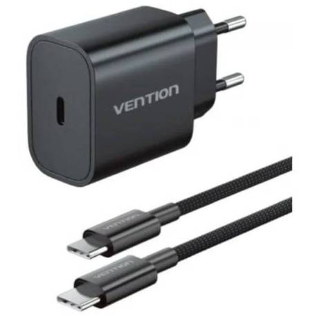 CARGADOR DE PARED VENTION G17B0-EU/ 1XUSB TIPO-C + CABLE LIGHTNING/ 20W