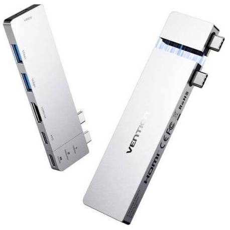 DOCKING USB TIPO-C VENTION THZH0/ 1XHDMI 4K/ 2XUSB/ 2XUSB TIPO-C/ 1XTHUNDERBOLT/ 1XUSB TIPO-C PD/ GRIS
