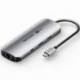 DOCKING USB TIPO-C VENTION TQMHB/ 1XHDMI 4K/ 2XUSB/ 1XUSB TIPO-C/ 1XJACK 3.5MM / 1XRJ45/ 1XUSB TIPO-C PD/ 1XLECTOR TARJETAS/