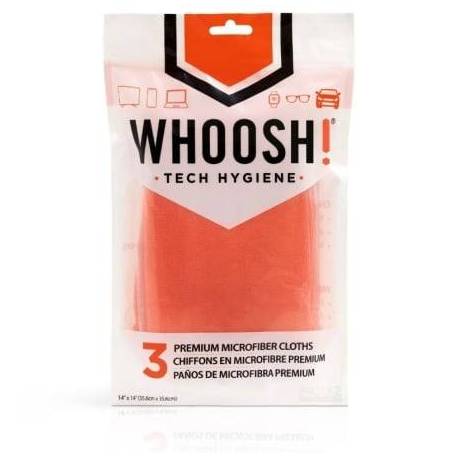 PACK DE 3 PAÑOS DE MICROFIBRA WHOOSH WSH007/ 35.6 X 35.6 CM