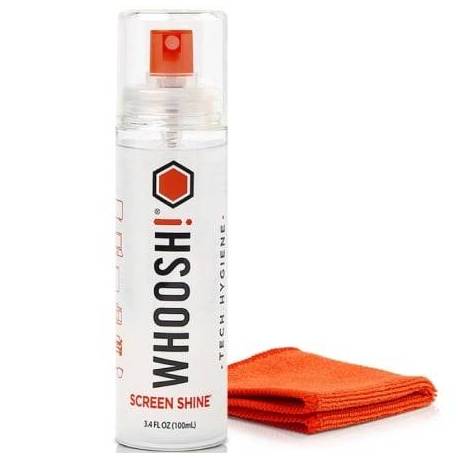 KIT LIMPIADOR DE PANTALLAS WHOOSH KIT GO XL WSH003/ SPRAY 100ML + PAÑO MICROFIBRA