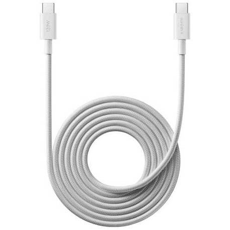 CABLE USB 2.0 TIPO-C 6A XIAOMI BRAIDED/ USB TIPO-C MACHO - USB TIPO-C MACHO/ HASTA 120W/ 480MBPS/ 2M/ BLANCO