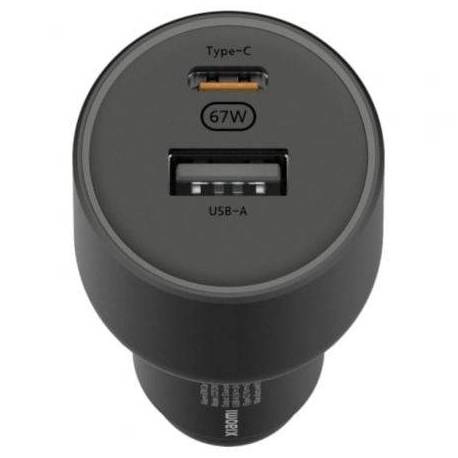 CARGADOR DE COCHE XIAOMI 67W USB-A TIPO-C/ 1XUSB-A/ 1XUSB TIPO-C/ 67W