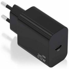 CARGADOR DE PARED GAN AISENS A110-0939/ 1XUSB TIPO-C/ 20W/ NEGRO