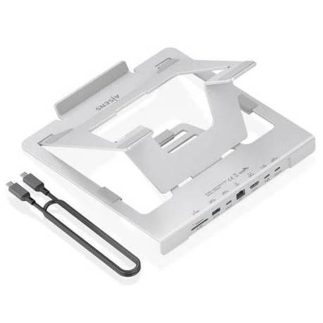 SOPORTE DE SOBREMESA - DOCKING USB TIPO-C AISENS ASUC-7P045-GR/ 1XUSB/ 1XUSB TIPO-C/ 1XHDMI/ 1XRJ45/ 1XLECTOR DE TARJETAS/