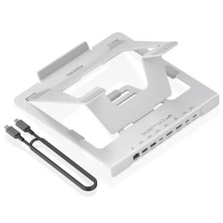SOPORTE DE SOBREMESA - DOCKING USB TIPO-C AISENS ASUC-7P046-GR/ 2XUSB/ 1XUSB TIPO-C/ 2XHDMI/ 1XRJ45/ 1XUSB TIPO-C PD/ GRIS