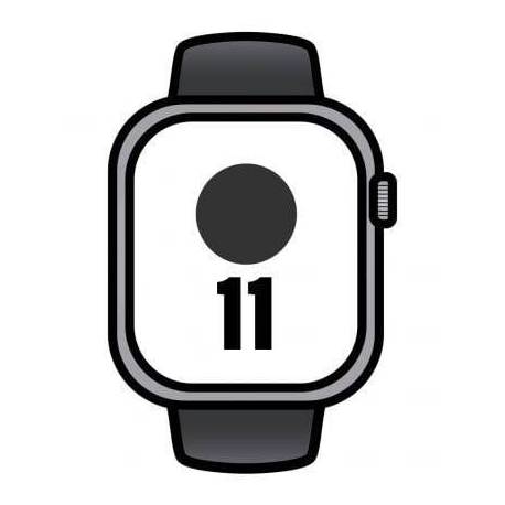 APPLE WATCH SERIES 11/ GPS/ 46MM/ GRIS ESPACIAL/ CORREA DEPORTIVA NEGRA (S/M)