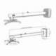 SOPORTE DE PARED PARA PROYECTOR APPROX APPSV03P/ EXTENSIBLE/ HASTA 10KG