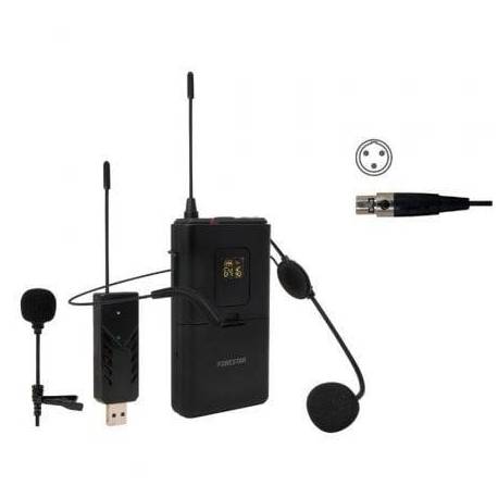 MICRÓFONO DE CABEZA Y SOLAPA UHF FONESTAR WI-MIC