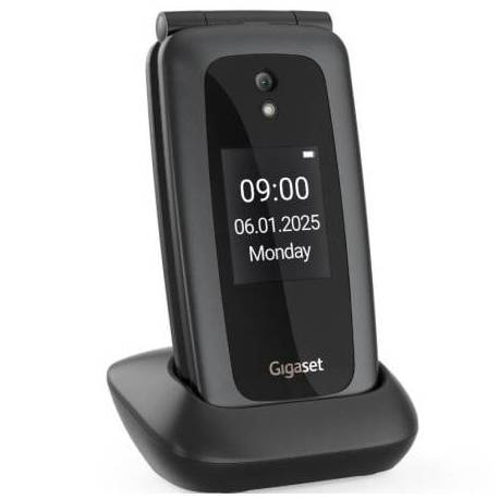 TELÉFONO MÓVIL GIGASET GL795 PARA PERSONAS MAYORES/ 4G/ NEGRO