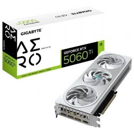 TARJETA GRÁFICA GIGABYTE GEFORCE RTX 5060 TI AERO OC/ 8GB GDDR7