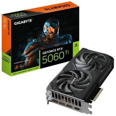 TARJETA GRÁFICA GIGABYTE GEFORCE RTX 5060 TI WINDFORCE OC/ 8GB GDDR7