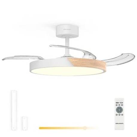 VENTILADOR DE TECHO GRUNKEL SKYDUAL42/ 30W/ 4 ASPAS 106CM/ 6 VELOCIDADES