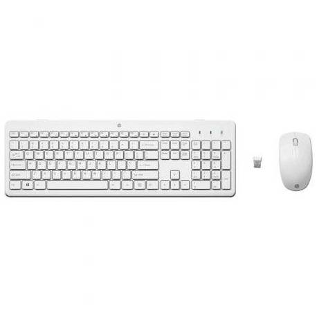 TECLADO Y RATÓN INALÁMBRICOS HP 230/ BLANCOS