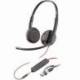 AURICULARES POLY BLACKWIRE 3225 + ADAPTADOR USB-C/A/ CON MICRÓFONO/ JACK 3.5MM/ NEGRO