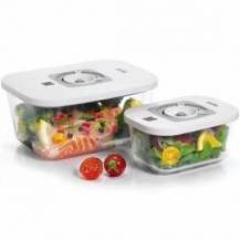 PACK DE 2 RECIPIENTES DE CRISTAL LAICA VT33060/ CON FUNCIÓN AL VACÍO/ CAPACIDAD 0.5 - 1.5L