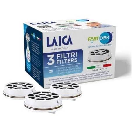 FILTRO DE CARBÓN FAST DISK LAICA FD03A/ PACK DE 3 UNIDADES/ COMPATIBILIDAD FLOWN GO