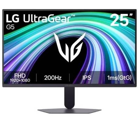 MONITOR GAMING LG ULTRAGEAR G5 25G523B-B 25'/ FULL HD/ 1MS/ 200HZ/ IPS/ NEGRO
