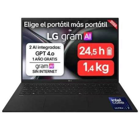 PORTÁTIL LG GRAM 17ZD90TL-G.AX85BN INTEL CORE ULTRA 7-258V/ 32GB/ 512GB SSD/ 17'/ SIN SISTEMA OPERATIVO