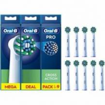 CABEZAL DE RECAMBIO PARA CEPILLO ORAL-B PRO CROSS ACTION/ PACK 9 UDS
