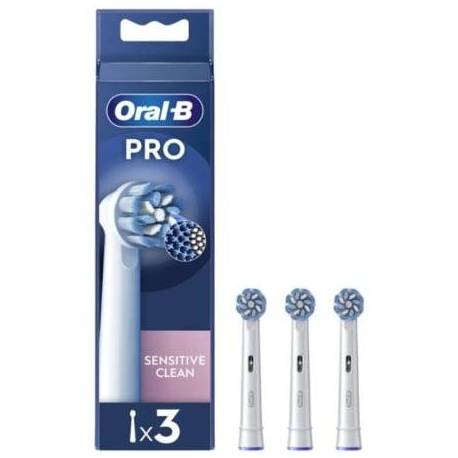 CABEZAL DE RECAMBIO BRAUN PARA CEPILLO BRAUN ORAL-B SENSITIVE CLEAN/ PACK 3 UDS