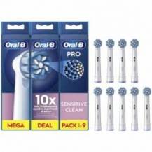 CABEZAL DE RECAMBIO BRAUN PARA CEPILLO BRAUN ORAL-B SENSITIVE CLEAN/ PACK 9 UDS