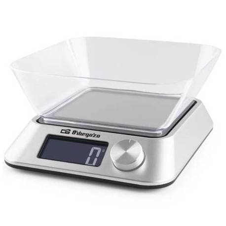 BÁSCULA DE COCINA ELECTRÓNICA ORBEGOZO PC 1030 A/ HASTA 5KG/ PLATA