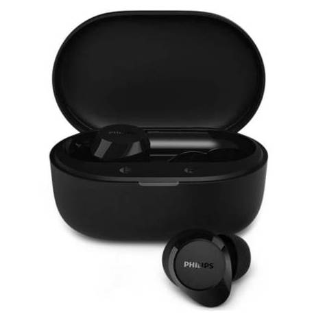 AURICULARES BLUETOOTH PHILIPS TAT1300BK CON ESTUCHE DE CARGA/ AUTONOMÍA 6H/ NEGROS