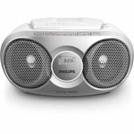 RADIO CD PHILIPS AZ215S/ 3W RMS/ CON CABLE/ PLATA