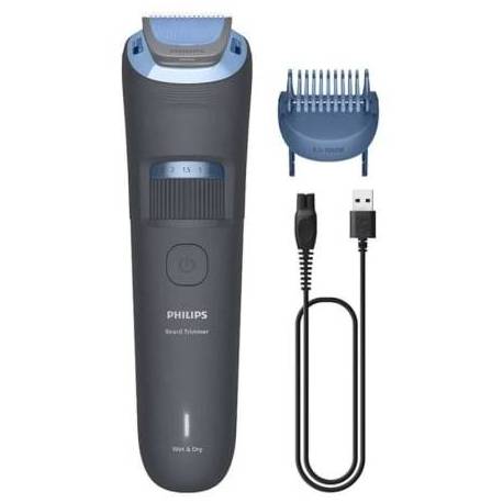 CORTABARBAS PHILIPS BEARDTRIMMER SERIES 3000 BT3617/15/ CON BATERÍA/ 2 ACCESORIOS