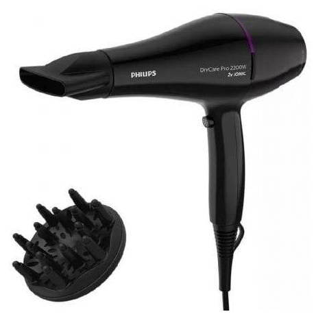 SECADOR PHILIPS DRYCARE PRO BHD274/ 2200W/ NEGRO Y VIOLETA