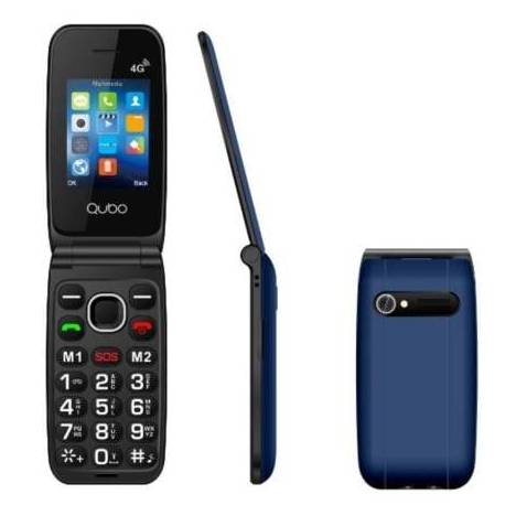 TELÉFONO MÓVIL QUBO NEONW-BL 4G PARA PERSONAS MAYORES/ AZUL