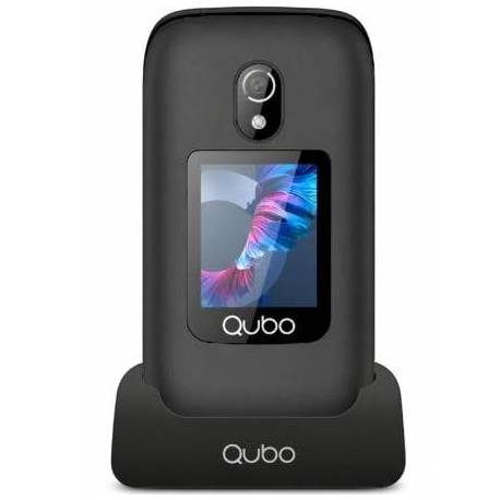 TELÉFONO MÓVIL QUBO P-221BKC 4G PARA PERSONAS MAYORES/ NEGRO