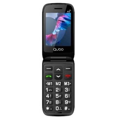 TELÉFONO MÓVIL QUBO P-221RD 4G PARA PERSONAS MAYORES/ ROJO