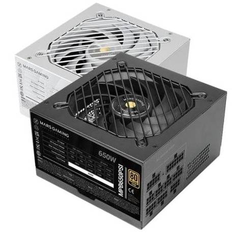 FUENTE DE ALIMENTACIÓN MARS GAMING MPB650PSI/ 650W/ VENTILADOR 12CM/ 80 PLUS GOLD