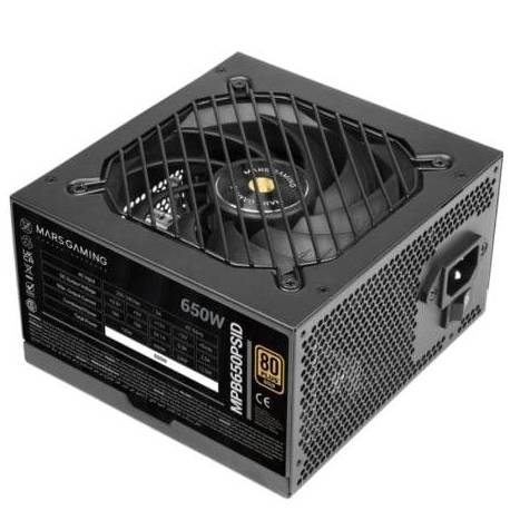 FUENTE DE ALIMENTACIÓN MARS GAMING MPB650PSID/ 650W/ VENTILADOR 12CM/ 80 PLUS GOLD