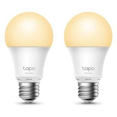 BOMBILLA INTELIGENTE TP-LINK TAPO L510E/ CASQUILLO E27/ 8.7W/ 806 LÚMENES/ 2700K/ PACK 2