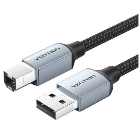 CABLE USB 2.0 IMPRESORA VENTION CTTHL/ USB TIPO-B MACHO - USB MACHO/ 480MBPS/ 10M/ GRIS
