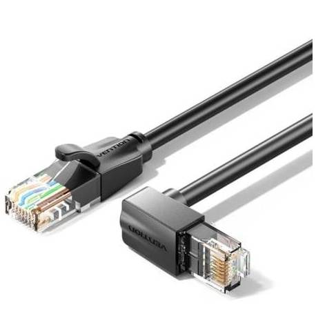 CABLE DE RED RJ45 UTP VENTION IBVBJ CAT.6/ 5M/ ACODADO 90º/ NEGRO