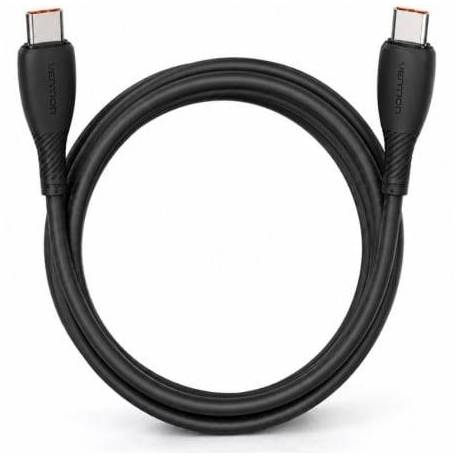 CABLE USB 2.0 TIPO-C VENTION TRWBH/ USB TIPO-C MACHO - USB TIPO-C MACHO/ HASTA 100W/ 480MBPS/ 2M/ NEGRO