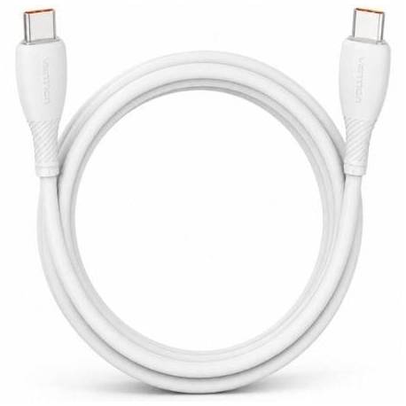 CABLE USB 2.0 TIPO-C VENTION TRWWH/ USB TIPO-C MACHO - USB TIPO-C MACHO/ HASTA 100W/ 480MBPS/ 2M/ BLANCO