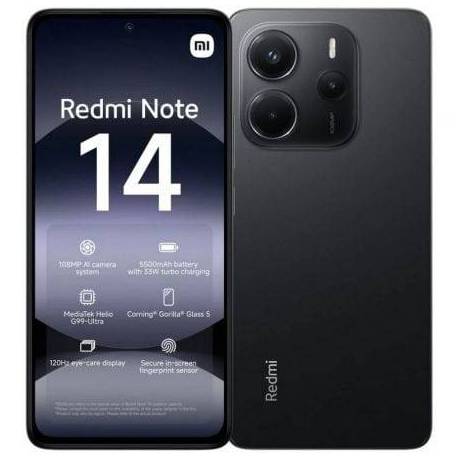 SMARTPHONE XIAOMI REDMI NOTE 14 6GB/ 128GB/ 6.67'/ NEGRO