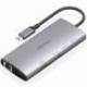 DOCKING USB TIPO-C AISENS ASUC-10P050-GR/ 1XDISPLAYPORT/ 1XHDMI 4K/ 1XRJ45/ 2XUSB/ 2XUSB TIPO-C/ 1XUSB TIPO-C PD/ 1XLECTOR DE
