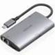 DOCKING USB TIPO-C AISENS ASUC-7P049-GR/ 2XHDMI 4K/ 1XRJ45/ 2XUSB/ 1XUSB TIPO-C/ 1XUSB TIPO-C PD/ GRIS