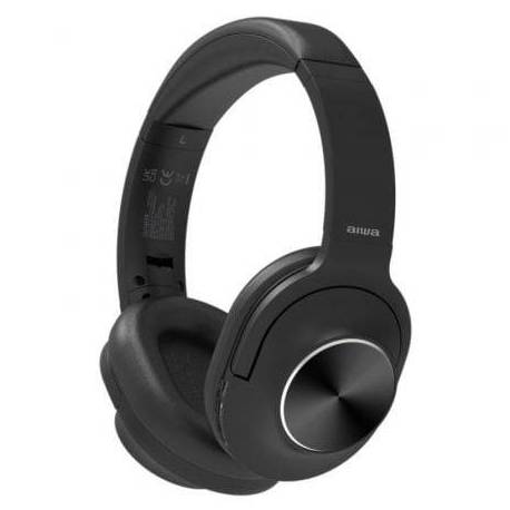 AURICULARES INALÁMBRICOS AIWA HST-220BT/BK/ CON MICRÓFONO/ BLUETOOTH/ NEGROS