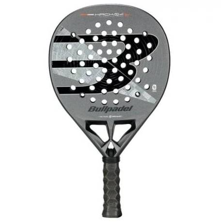 PALA DE PÁDEL BULLPADEL HACK 04 HYBRID 2026 (PAQUITO NAVARRO)/ NEGRA Y GRIS