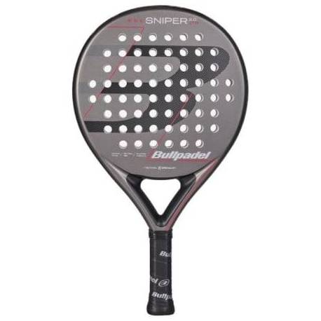 PALA DE PÁDEL BULLPADEL SNIPER 2.0 CONTROL 2026/ GRIS Y ROJA