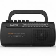 RADIO CASSETE DAEWOO DW1108/ CON CABLE/ A PILAS/ NEGRA