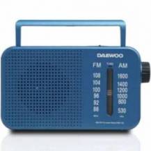 RADIO PORTÁTIL DAEWOO DW1120/ CON CABLE/ A PILAS/ AZUL